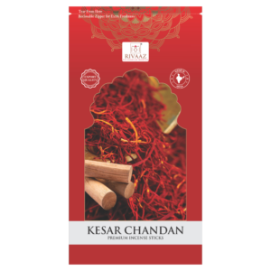 Rivaaz Kesar Chandan Incense – Premium Hand-Rolled Saffron & Sandalwood Sticks